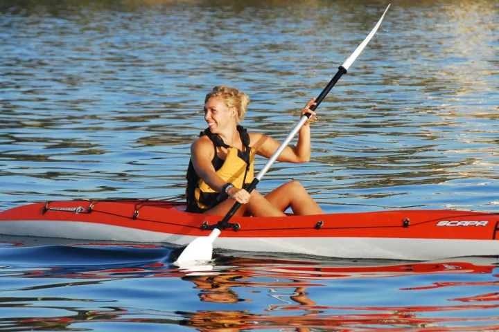 Girl on a paddle board