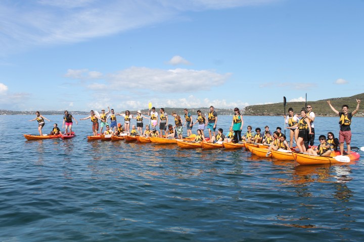 People on a kayak tour