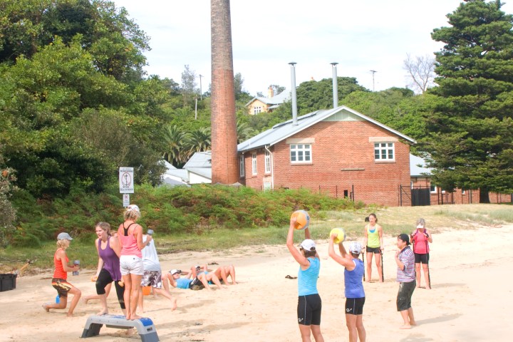 People doing fitness and yoga