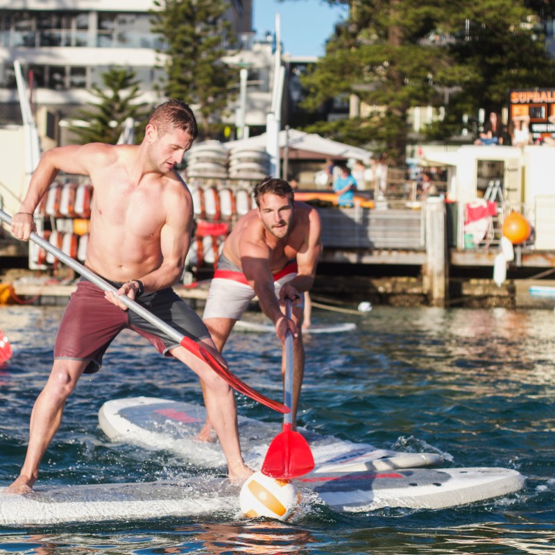 People playing SUPBALL