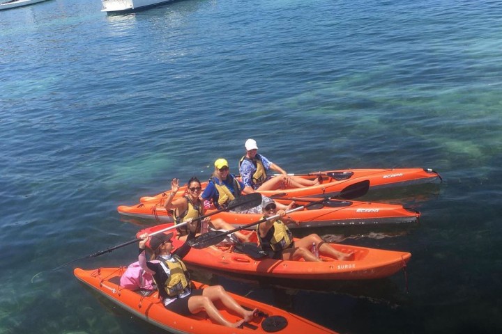 a small boat in a body of water