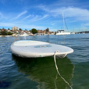 a small boat in a large body of water